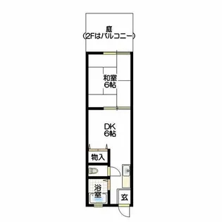 内山ハイツ【2階】の間取り
