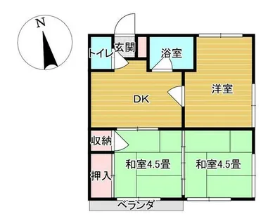 福岡県北九州市小倉南区徳力新町2丁目【アパート】の間取り