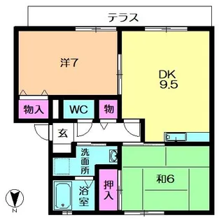 奈良県奈良市法華寺町【アパート】の間取り