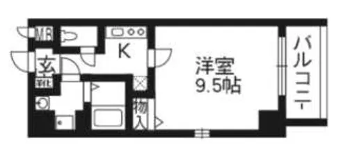 京都府京都市中京区聚楽廻中町【マンション】の間取り