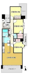 MJR桜坂ザ・レジデンス【9階】の間取り