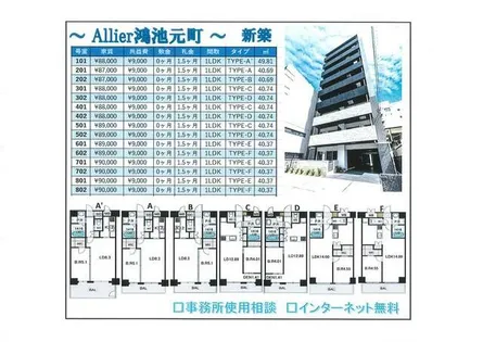 Allier(アリエ)鴻池元町【101号室】の間取り