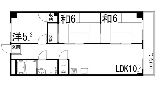 カーネ播磨町【2階】の間取り