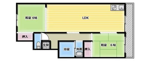 中之庄ハイツ【3階】の間取り
