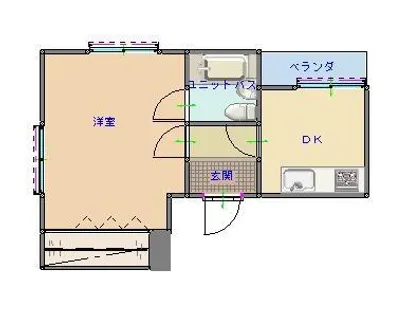 和歌山県和歌山市伝法橋南ノ丁【マンション】の間取り
