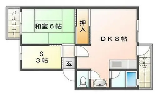 銀の馬車道壱番館【A10号室】の間取り