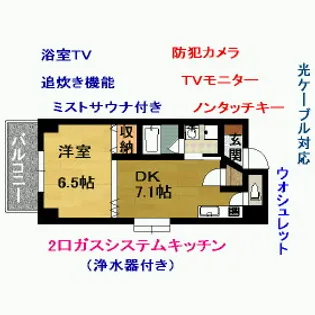 ビーバープレイス松崎【702号室】の間取り