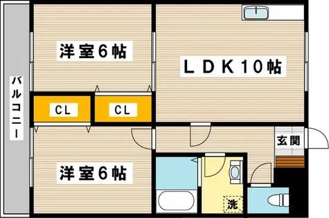 パインコート松籟通り【203号室】の間取り