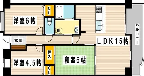 ホワイトキャッスル諏訪【3階】の間取り