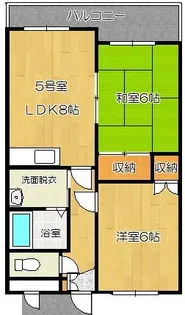 コンツェルト西宮の沢【305号室】の間取り