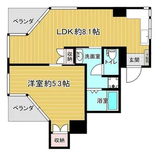 シティハウス真鶴【305号室】の間取り