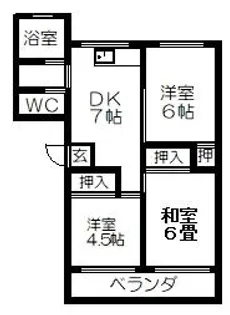 コーポイイダ【303号室】の間取り