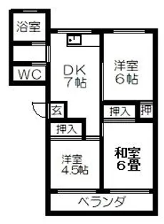 コーポイイダ【303号室】の間取り