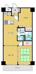エグゼK&KⅡ【3階】の間取り