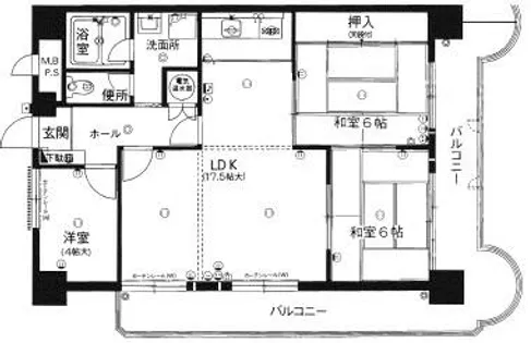 朝日プラザ浄水【804号室】の間取り