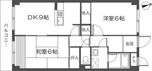 パークハイム瑞ヶ丘【303号室】の間取り