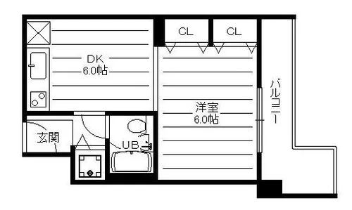 大阪府大阪市浪速区難波中2丁目【マンション】の間取り