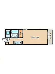 第6スカイビル【6D号室】の間取り