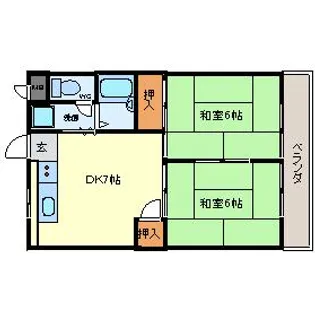 大阪府高石市西取石5丁目【マンション】の間取り