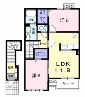 ミニヨン・カーサⅡ【2階】の間取り