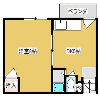 サングリーン有持【507号室】の間取り