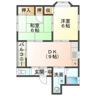栄光ハイツ【2階】の間取り