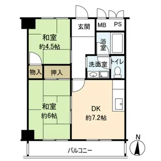 兵庫県芦屋市船戸町【マンション】の間取り