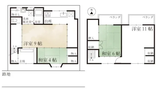 京都府京都市中京区大宮通三条上る姉大宮町東側【一戸建】の間取り