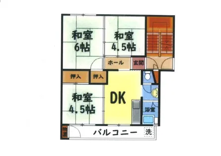 コープ泉風苑【206号室】の間取り