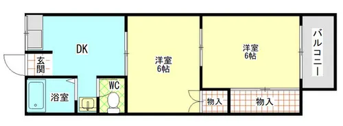 シェモワⅠ【106号室】の間取り