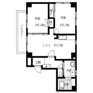 三鈴シティ【2階】の間取り