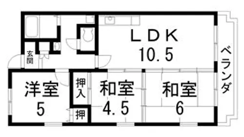 コンフォート清水【303号室】の間取り