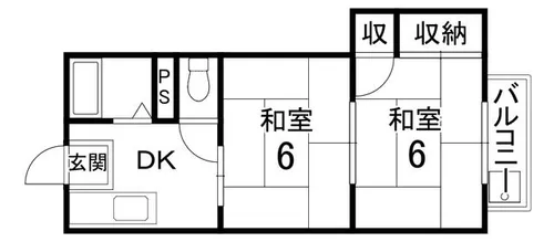 京都府向日市寺戸町初田【アパート】の間取り