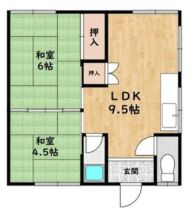 高尾二丁目アパート【2階】の間取り