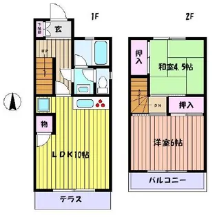 兵庫県神戸市東灘区住吉宮町6丁目【テラスハウス】の間取り