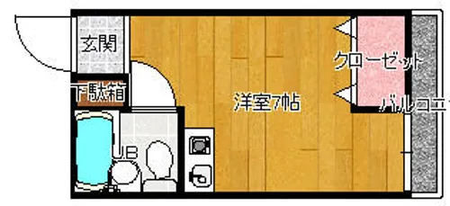 L東多聞【2-B号室】の間取り