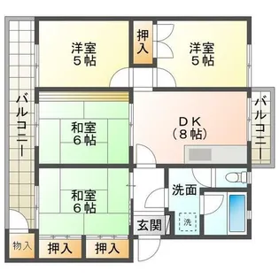 エメラルドタウン本城A【403号室】の間取り