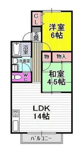 リブセジュール【2階】の間取り