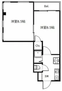 グランドールワタナベⅡ【3階】の間取り