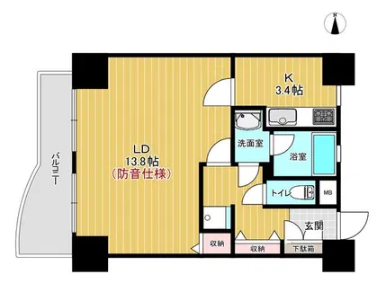 藤和シティホームズ西洞院【3階】の間取り