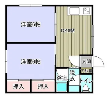 母恋パークハイツ【PH102号室】の間取り