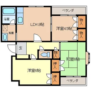 大阪府高石市綾園5丁目【マンション】の間取り