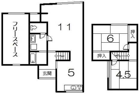 京都府城陽市平川車塚【一戸建】の間取り
