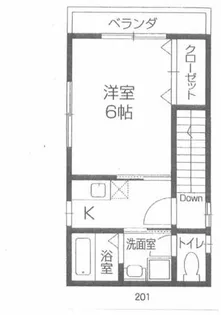 兵庫県神戸市灘区神前町1丁目【アパート】の間取り