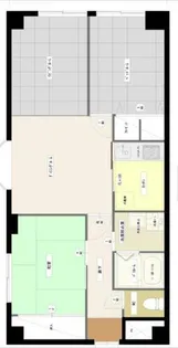 グランドマンション向之芝【803号室】の間取り