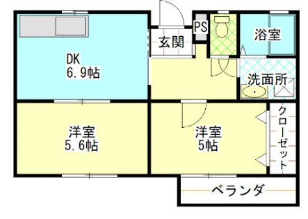 プチシャトー【G号室】の間取り