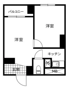 京都府京都市中京区西ノ京北壺井町【マンション】の間取り