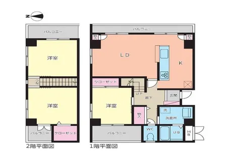 ボヌール21【201号室】の間取り