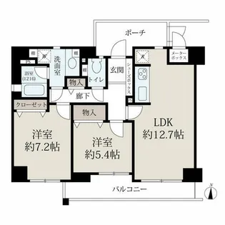 ライフコート西大寺【8階】の間取り