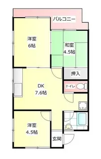 マンション翠館【2階】の間取り